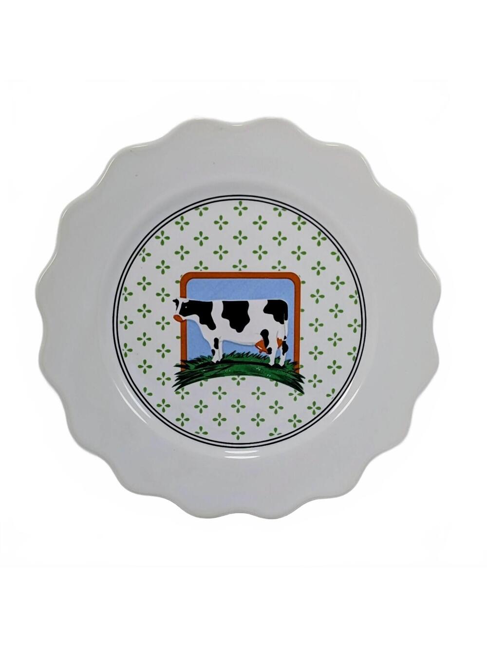 Vtg Vandor Holstein Cow Salad Decorative Plate